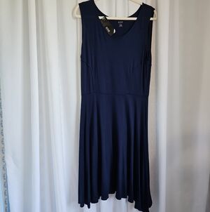 3 For $13.00! - a.n.a Navy Asymmetrical Hem Sleeveless Dress - Size Large - NWT